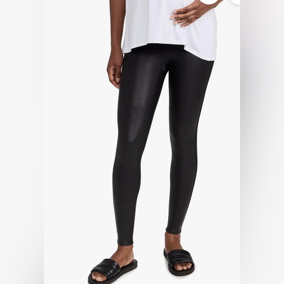 SPANX Pants - Spanx Maternity Mama Faux Leather Leggings Women’s M
